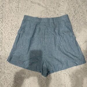 NWT Copper Key Light Blue Striped High-Waist juniors  Shorts XL